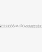 Leaf Link Metal Tennis Bracelet in Sterling Silver