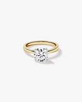 2.00 Carat TW Round Brilliant Lab-Grown Diamond Solitaire Engagement Ring in 14kt Yellow and White Gold