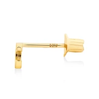 G Initial Single Stud Earring in 10kt Yellow Gold