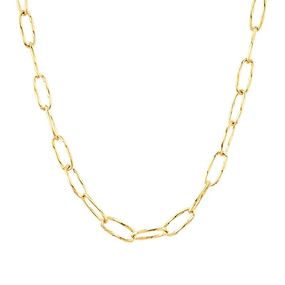 Diamond Cut Oval Twist Link Chain in 10kt Yellow Gold