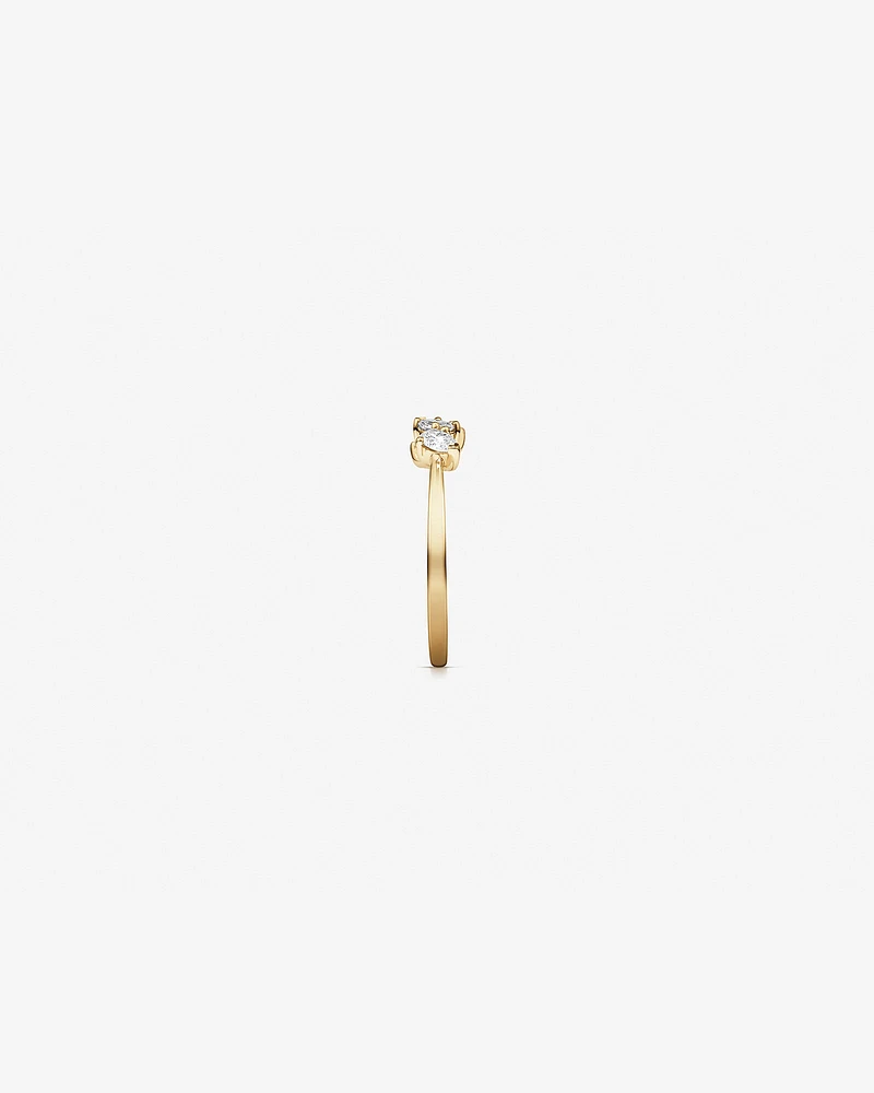 0.40 Carat TW Fancy Cut Laboratory-Grown Diamond Four Stone Ring in 10kt Yellow Gold