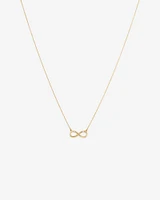 Collier infini orné d'un diamant en or jaune 10kt