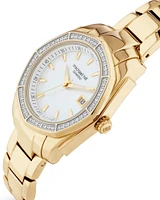 Women's Mother of Pearl Watch with 0.28 Carat TW of Diamonds in Gold Tone Stainless Steel