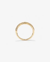 0.15 Carat TW Diamond Twisted Wedding Band in 14kt Yellow Gold