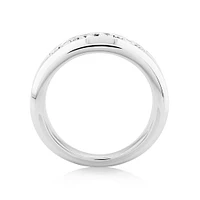 Wedding Band with .90TW of Laboratory-Grown Diamonds in 14kt White Gold