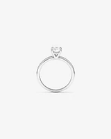 Solitaire Engagement Ring with Carat TW of Laboratory-Grown Diamond in 18kt White Gold