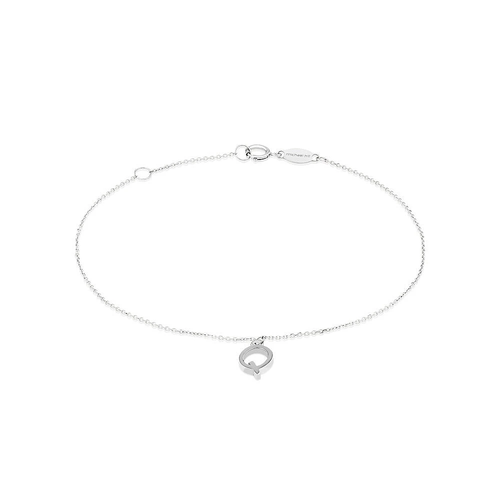 Bracelet à initiale « D » en argent
