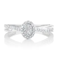 Promise Ring with 0.15 Carat TW of Diamonds 10kt White Gold