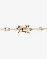 2.00 Carat TW Fancy Cut Laboratory-Grown Diamond Tennis Bracelet in 10kt Yellow Gold