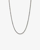 Collier en chaîne boule en argent sterling oxydé