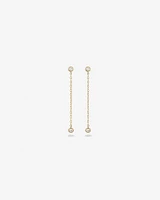 Serendipity 0.16 Carat TW Diamond Drop Stud Earrings in 10kt Yellow Gold