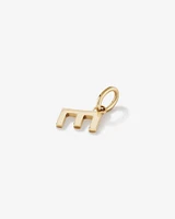 Letter Q Initial Pendant in 10kt Yellow Gold