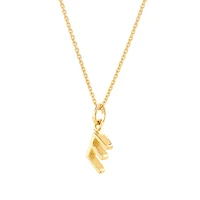O Initial Pendant in 10kt Yellow Gold