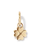 Diamond Accent Four Leaf Clover Pendant in 10kt Yellow Gold