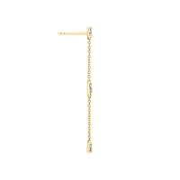 0.32 Carat TW Fancy Cut Laboratory-Grown Diamond Drop Earrings in 10kt Yellow Gold