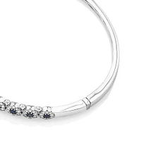 Bubble Bangle with Sapphire and 1.03 Carat TW Diamonds in 14kt White Gold