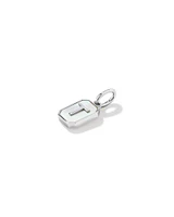 Letter Z Mother of Pearl Initial Pendant in Sterling Silver