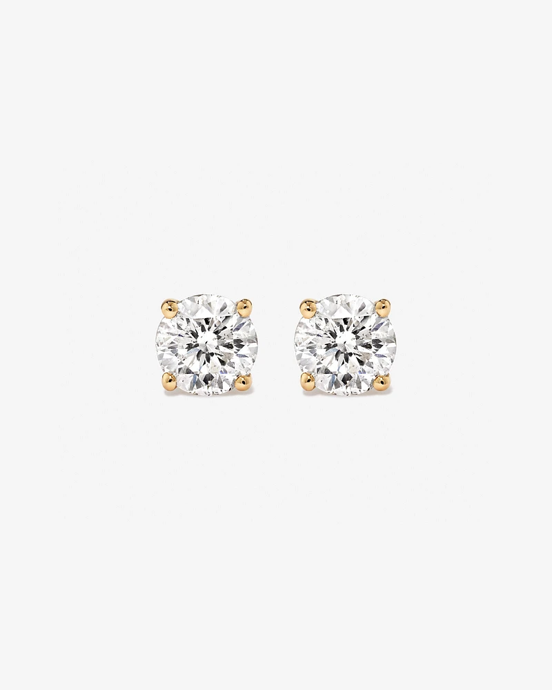 Carat TW Diamond Solitaire Stud Earrings in 18kt White Gold