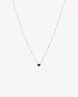 Ruby Pave Heart Pendant in 10kt Yellow Gold