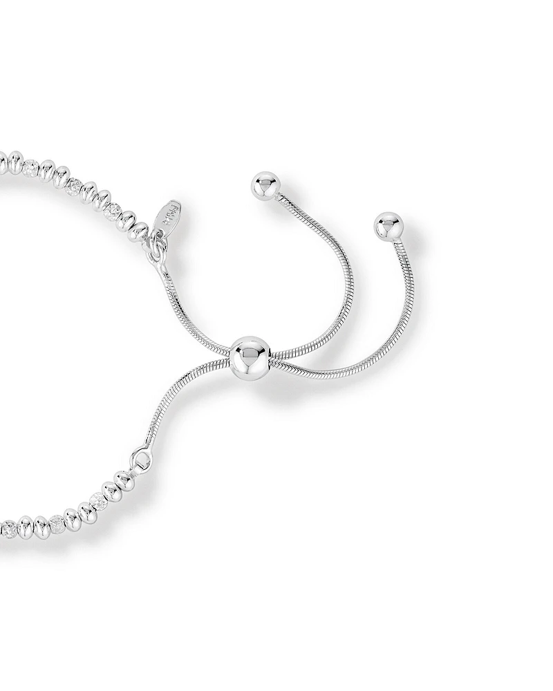 Bracelet en argent sterling avec cœur de 23 cm