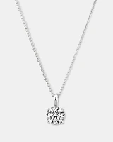 1.00 Carat TW Diamond Solitaire Pendant in 18kt White Gold