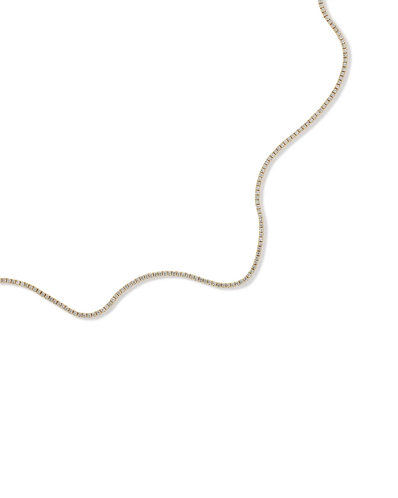 4.00 Carat TW Tennis Necklace in 18kt Yellow Gold