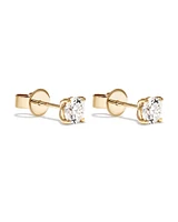 Carat TW Laboratory-Grown Diamond Solitaire Stud Earrings in 14kt Gold