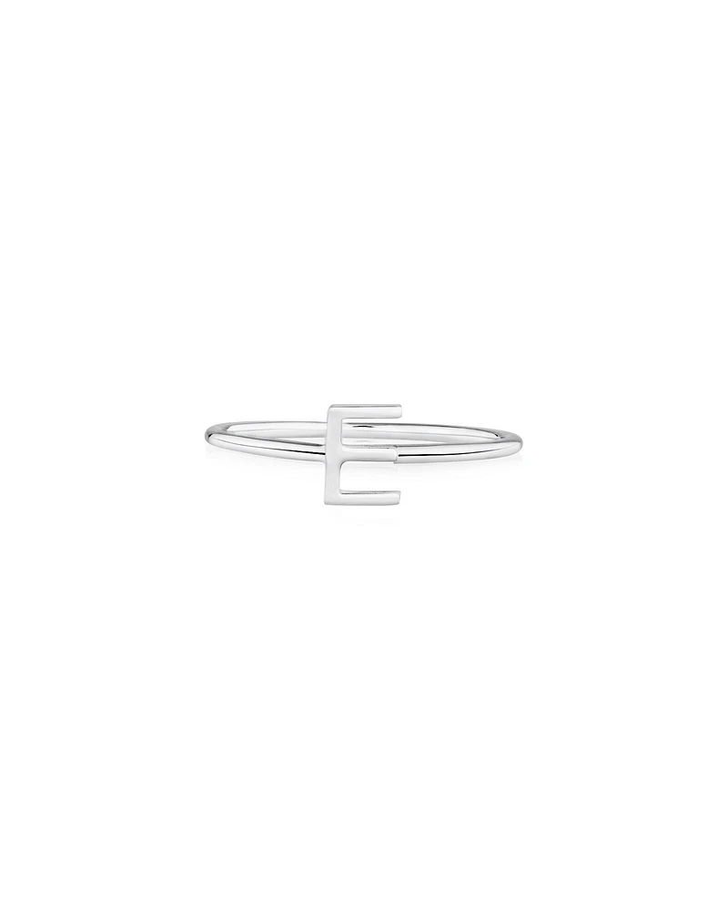 C Initial Ring in Sterling Silver