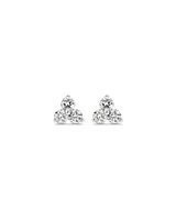 0.50 Carat TW Round Brilliant Diamond Trio Stud Earrings in 10kt White Gold