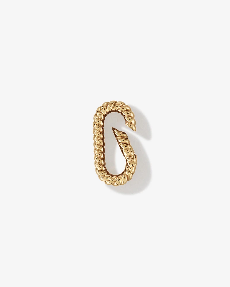 Twisted Paperclip Pendant Connector in 10k Yellow Gold