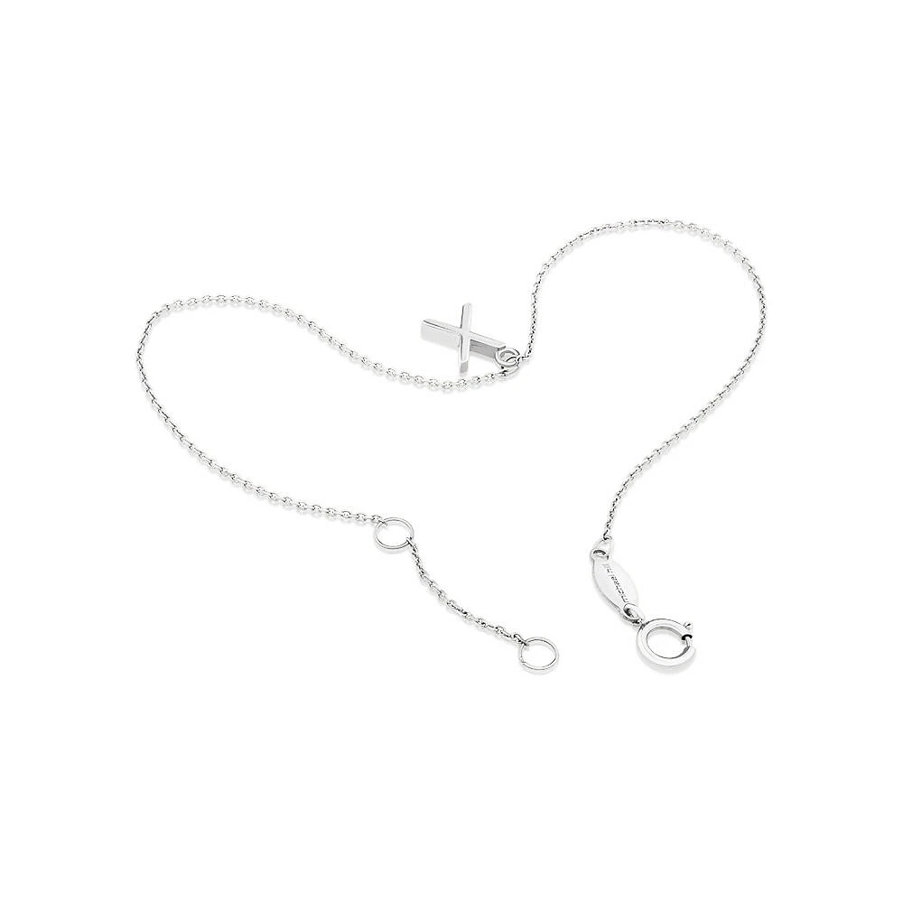 Bracelet à initiale « D » en argent