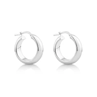 15mm Hoop Earrings in Sterling Silver