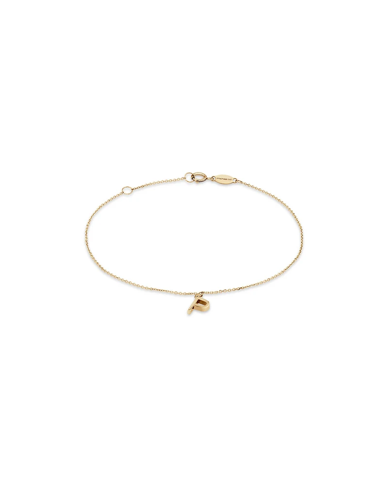19cm (7.5") C Initial Bracelet in 10kt Yellow Gold