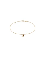 19cm (7.5") C Initial Bracelet in 10kt Yellow Gold