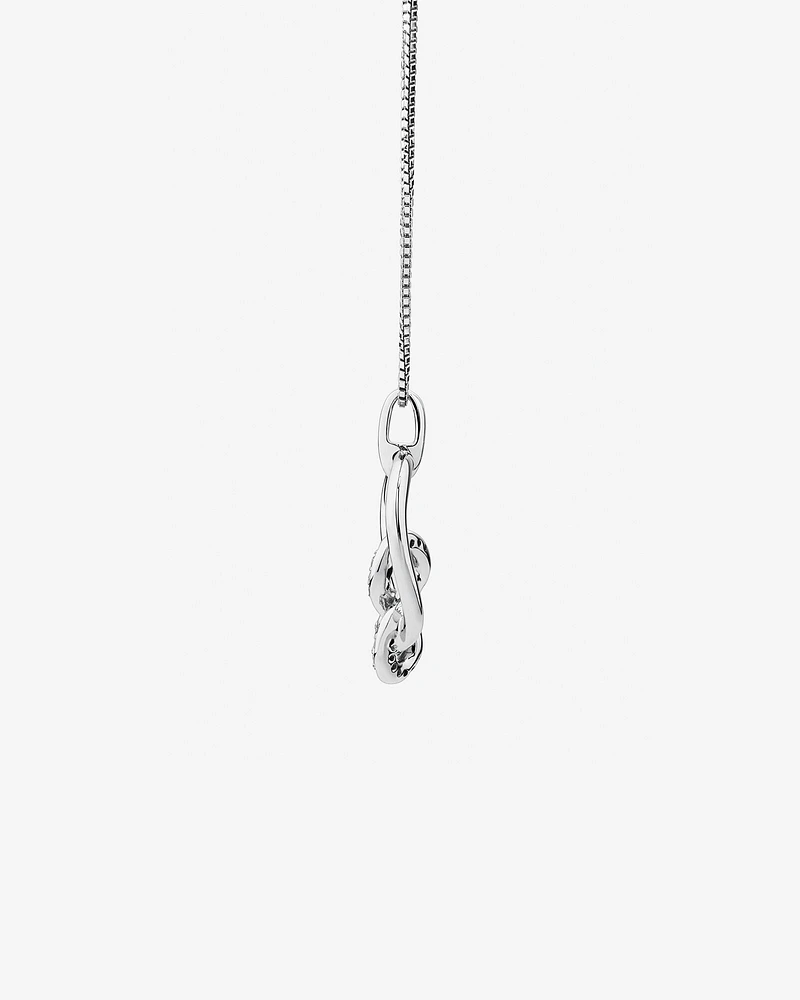 Small Knots Pendant with 0.13 Carat TW of Diamonds in Sterling Silver