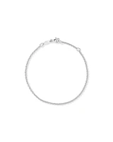 19cm (7.5") 1.8mm Width Fine Beclher Chain Bracelet in Sterling Silver