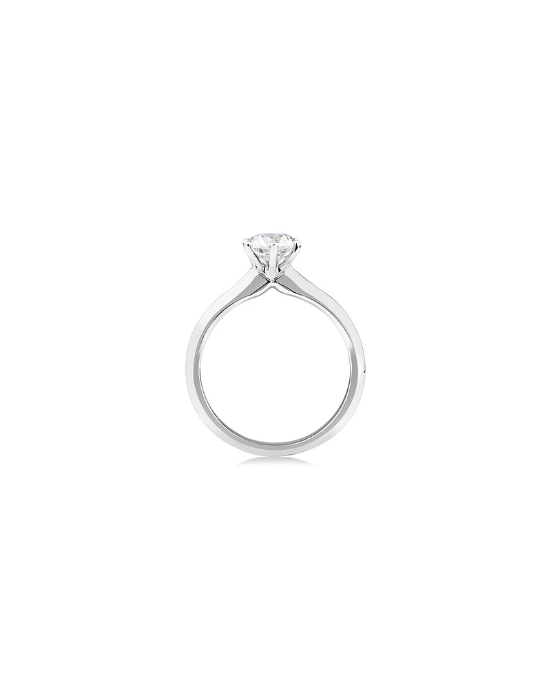 Certified Solitaire Engagement Ring with A 1 Carat TW Diamond in 14kt White Gold