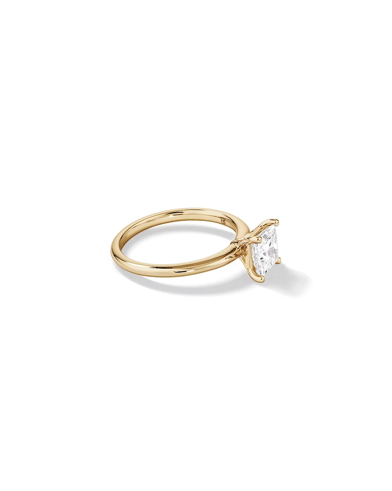 1.25 Carat TW Princess Cut Laboratory-Grown Diamond Solitaire Engagement Ring In 14kt White Gold