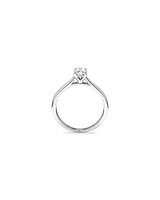 0.50 Carat TW Oval Solitaire Engagement Ring in 14kt White Gold