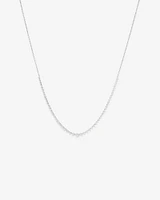 Carat TW Laboratory-Grown Diamond Tennis Necklace set in 10kt White Gold