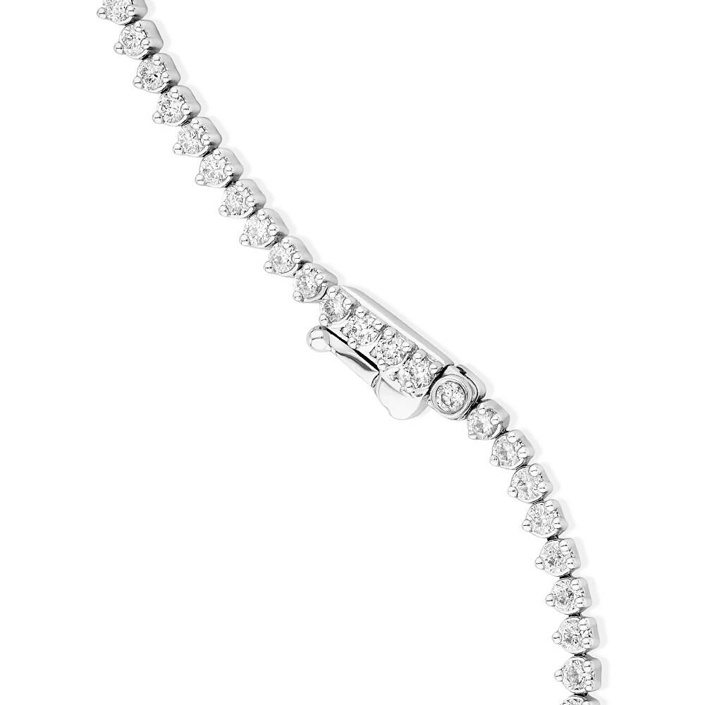 10.00 Carat TW Graduated Diamond Riviera Tennis Necklace in 18kt White Gold