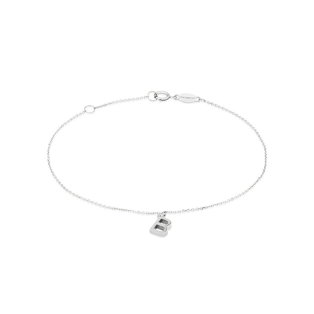 Bracelet à initiale « D » en argent