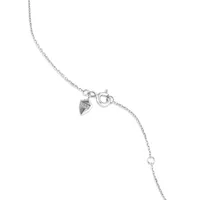 0.25 Carat TW Princess Cut Diamond Solitaire Necklace in 18kt White Gold