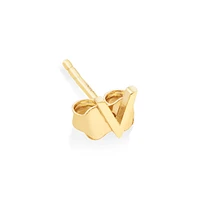 G Initial Single Stud Earring in 10kt Yellow Gold