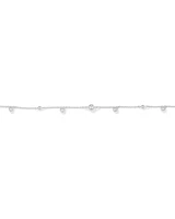 20cm (8") Bead Station Bracelet in Sterling Silver