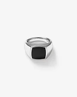 Ring with Black Onyx in Sterling Silver