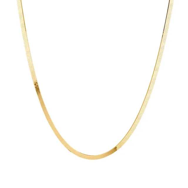 3.15mm Hollow Franco Snake Chain Necklace in 10K Gold - 20