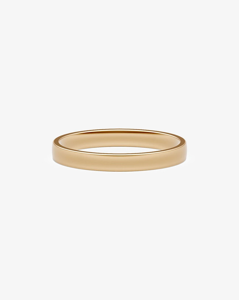 Half Round Wedding Band 10kt Yellow Gold