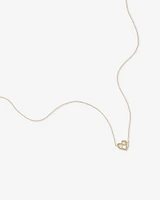 Double Open Heart Necklace in 10kt Yellow Gold