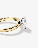 Carat TW Oval Cut Lab-Grown Diamond Solitaire Engagement Ring in 14kt Yellow and White Gold